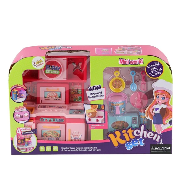 YUMURCAK TOYZ 22282-YQL132-3 Mutfak Oyun Seti Kız Erkek Çocuk Oyuncak Eğitici Oyuncaklar - 1