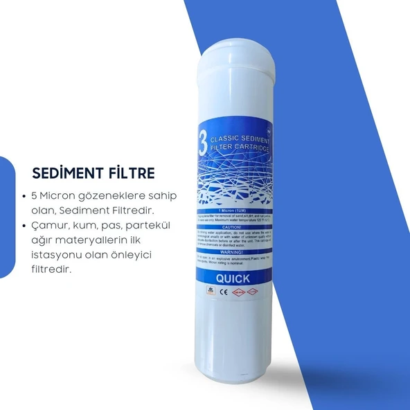 Kapalı Kasa Su Arıtma Cihazı 12 Inç 3 lü Inline Su Arıtma Ön Filtre seti - Resim 5