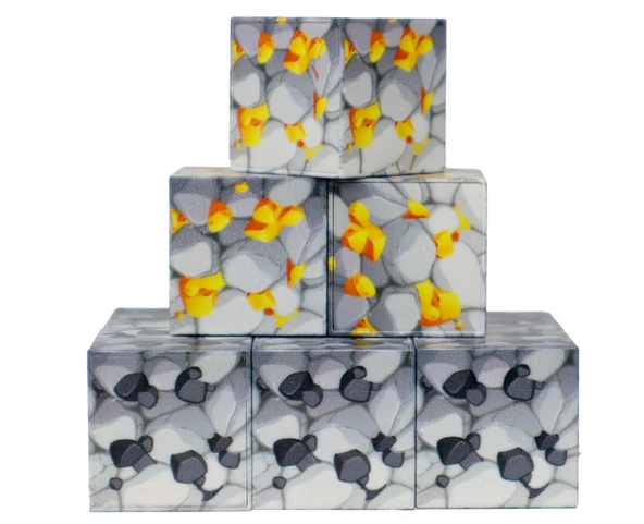 YUMURCAK TOYZ Megacraft 9 Parça Altın Kömür Blok Kız Erkek Çocuk Oyuncak Eğitici Oyuncaklar ürün görseli 1