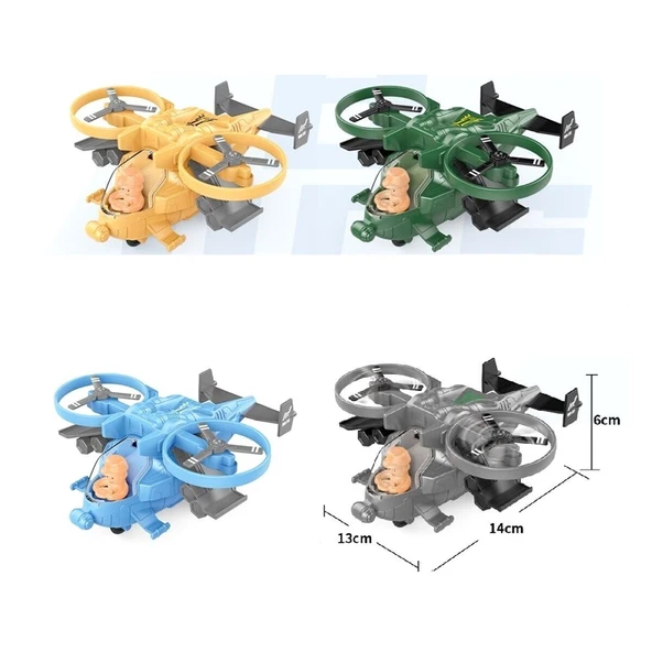 YUMURCAK TOYZ MXT-3616 Sürtmeli Askeri Helikopter - 1adet Stokta Olan Gönderilir Kız Erkek Çocuk Oyuncak Eğitici O - 2