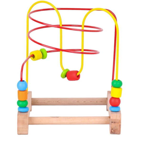 YUMURCAK TOYZ ONY-410 Ahşap Boncuklu Koordinasyon -Onyıl Oyuncak Kız Erkek Çocuk Oyuncak Eğitici Oyuncaklar - 2
