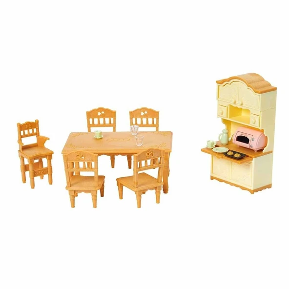 YUMURCAK TOYZ 5340 Sylvanian Families Yemek Odası Seti +3 yaş figürler ayrı satılır. Kız Erkek Çocuk Oyuncak Eğiti - Resim 2