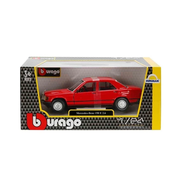 YUMURCAK TOYZ 1021103 1:24 Mercedes Benz 1987 190 E Model Araba Kız Erkek Çocuk Oyuncak Eğitici Oyuncaklar - 1