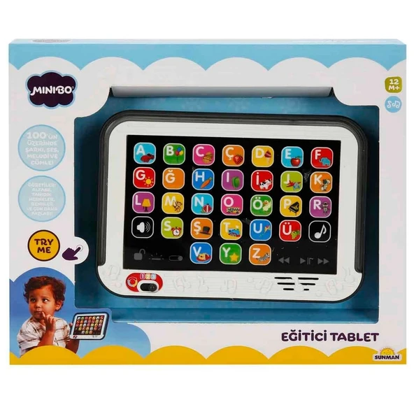 YUMURCAK TOYZ Minibo Sesli ve Işıklı Eğitici Tablet Kız Erkek Çocuk Oyuncak Eğitici Oyuncaklar - Resim 2