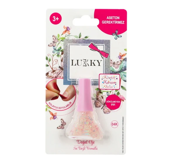 YUMURCAK TOYZ Lukky Soyulabilir Oje - Konfeti Serisi Transparan Kız Erkek Çocuk Oyuncak Eğitici Oyuncaklar ürün görseli