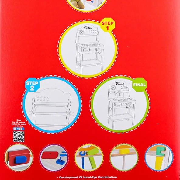 YUMURCAK TOYZ ONY-412 Ahşap Tamir Seti -Onyıl Oyuncak Kız Erkek Çocuk Oyuncak Eğitici Oyuncaklar - 2