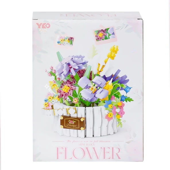 YUMURCAK TOYZ P1295 Panlos Çiçek Buketi 1466 Parça Blok Seti -Vagon life Kız Erkek Çocuk Oyuncak Eğitici Oyuncakla ürün görseli 1