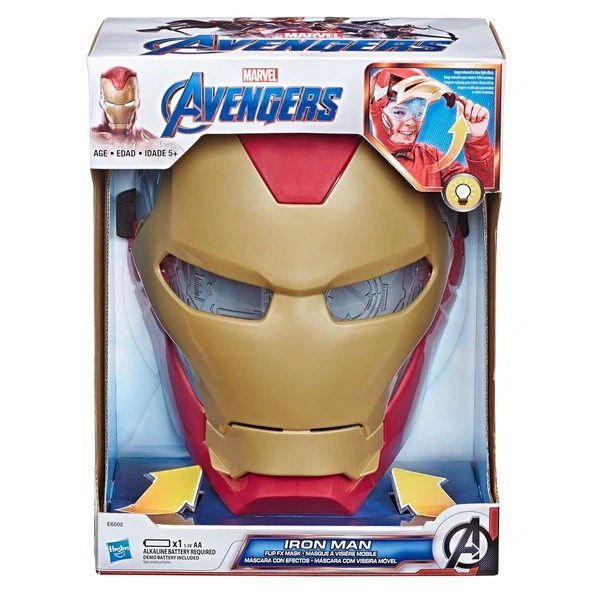YUMURCAK TOYZ E6502 Avengers Elektronik Maske Kız Erkek Çocuk Oyuncak Eğitici Oyuncaklar - 1