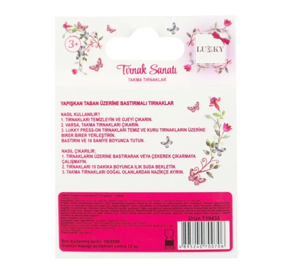 YUMURCAK TOYZ Lukky Şekerleme Baskılı Yapışkanlı Takma Tırnak Seti Kız Erkek Çocuk Oyuncak Eğitici Oyuncaklar - Resim 2