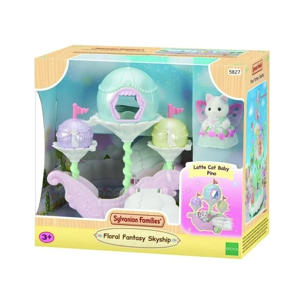 YUMURCAK TOYZ 5827 Sylvanian Families Çiçekli Masal Gökyüzü Gemisi +4 yaş Kız Erkek Çocuk Oyuncak Eğitici Oyuncakl - 1
