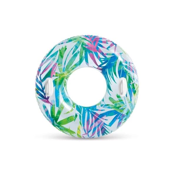 YUMURCAK TOYZ ISC58263 Intex Tutmaçlı Desenli Simit 97cm -1adet stokta olan gönderilir Kız Erkek Çocuk Oyuncak Eği - 3