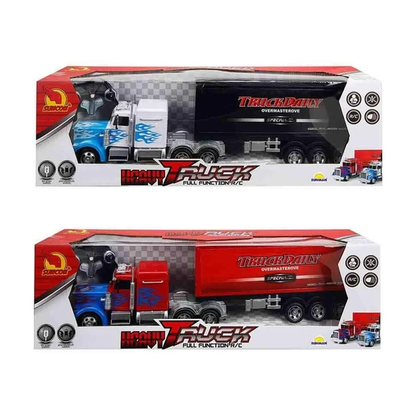 YUMURCAK TOYZ Uzaktan Kumandalı Işıklı Tır 1adet Kız Erkek Çocuk Oyuncak Eğitici Oyuncaklar ürün görseli 1