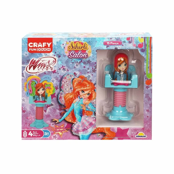 YUMURCAK TOYZ Crafy Winx Sihirli Salon Oyun Hamur Seti 15 Parça Kız Erkek Çocuk Oyuncak Eğitici Oyuncaklar - 2