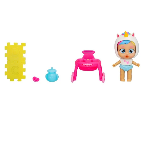 YUMURCAK TOYZ CYP05000 Cry Babies Play Time Mini Dreamy Bebek ve Yürüteci Kız Erkek Çocuk Oyuncak Eğitici Oyuncakl - Resim 2