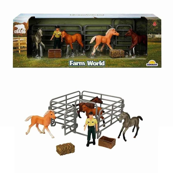 YUMURCAK TOYZ Wild Life Çitli Çiftlik Seti 1adet Kız Erkek Çocuk Oyuncak Eğitici Oyuncaklar - Resim 2