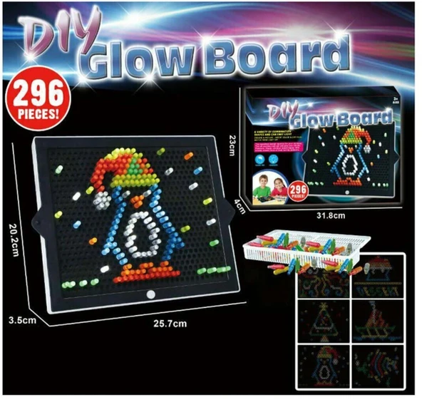 YUMURCAK TOYZ YM2215 LED IŞIKLI PARLAYAN EĞİTİCİ RESİM TABLETİ Kız Erkek Çocuk Oyuncak Eğitici Oyuncaklar ürün görseli 1