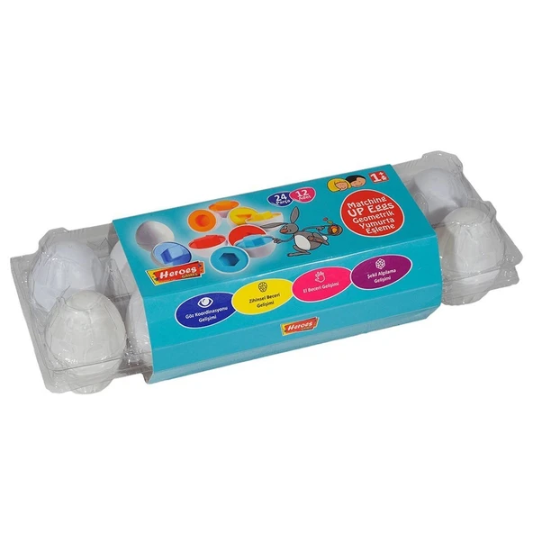 YUMURCAK TOYZ ERN-804 Heroes Toys 12li Yumurta Eşleştirme - Eren Oyuncak Kız Erkek Çocuk Oyuncak Eğitici Oyuncakla ürün görseli 1