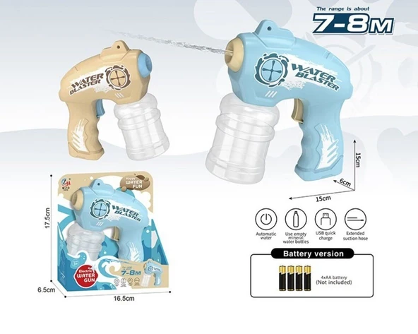 YUMURCAK TOYZ X3 PİLLİ OTOMATİK SU TABANCASI Kız Erkek Çocuk Oyuncak Eğitici Oyuncaklar ürün görseli 1