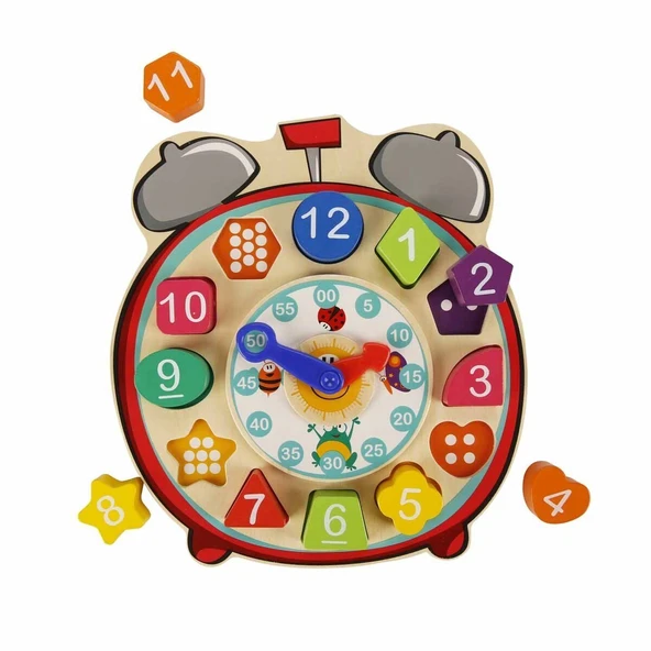 YUMURCAK TOYZ 3904 SUN-Tahta Bultak Saat Kız Erkek Çocuk Oyuncak Eğitici Oyuncaklar - Resim 3