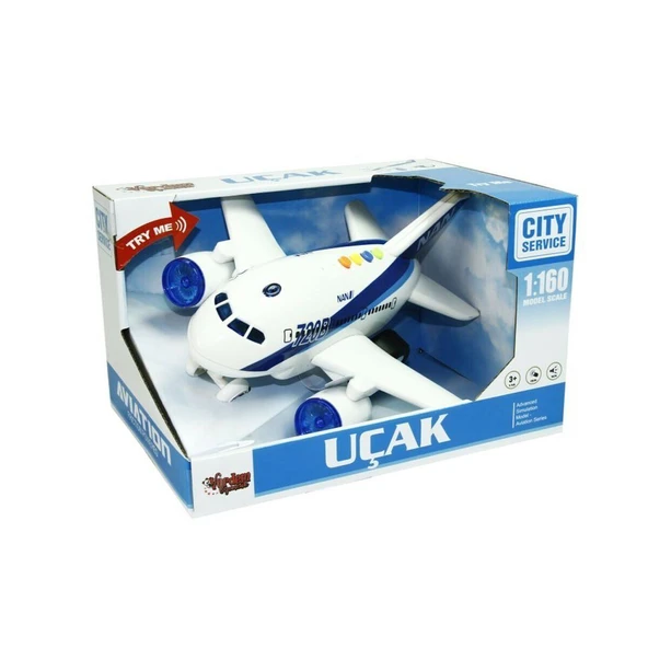YUMURCAK TOYZ WY720A-Vardem 1:160 Sürtmeli Sesli Işıklı Uçak Kız Erkek Çocuk Oyuncak Eğitici Oyuncaklar - Resim 2