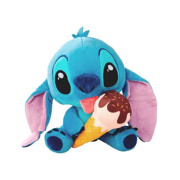 YUMURCAK TOYZ Dondurma Yiyen Stitch Peluş 25cm Kız Erkek Çocuk Oyuncak Eğitici Oyuncaklar ürün görseli 1