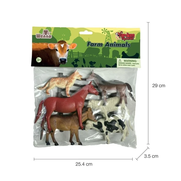 YUMURCAK TOYZ 9115,9116,9117 Poşette 9 parça Hayvan Seti Kız Erkek Çocuk Oyuncak Eğitici Oyuncaklar - Resim 3