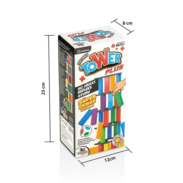 YUMURCAK TOYZ 8214 RENKLİ TOWER Kız Erkek Çocuk Oyuncak Eğitici Oyuncaklar - Resim 3