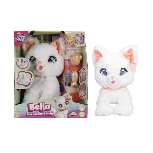 YUMURCAK TOYZ PELUŞ SEVİMLİ KEDİCİK BELLA HAREKET/SES Kız Erkek Çocuk Oyuncak Eğitici Oyuncaklar ürün görseli 1