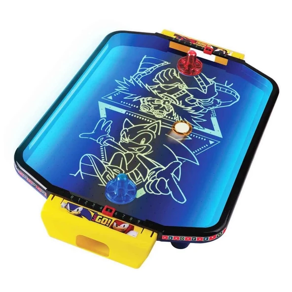 YUMURCAK TOYZ Işıklı Sonic Arcade Masaüstü Hava Hokeyi Kız Erkek Çocuk Oyuncak Eğitici Oyuncaklar - Resim 2