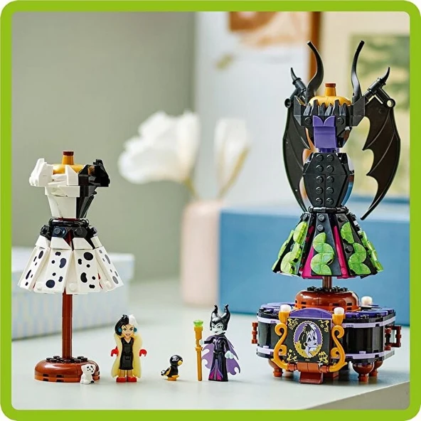 YUMURCAK TOYZ LEGO Malefiz'in ve Cruella De Vil'in Elbiseleri Kız Erkek Çocuk Oyuncak Eğitici Oyuncaklar - Resim 2