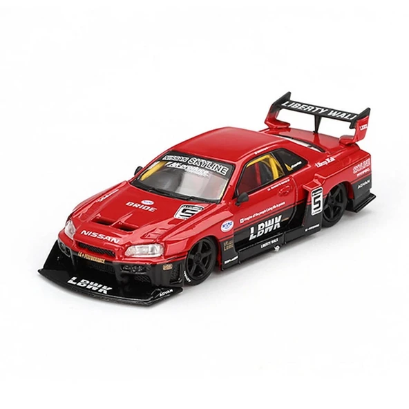 YUMURCAK TOYZ Mini GT 1/64 Nissan LB-ER34 Super Silhouette SKYLINE Red/Black Kız Erkek Çocuk Oyuncak Eğitici Oyunc ürün görseli 1