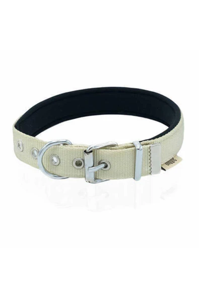 Softlu Köpek Boyun Tasması 3 cm 42 cm-50 cm Haki - 1