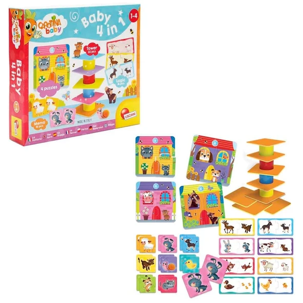 YUMURCAK TOYZ 4in1 Kule 16 Parça Kız Erkek Çocuk Oyuncak Eğitici Oyuncaklar ürün görseli