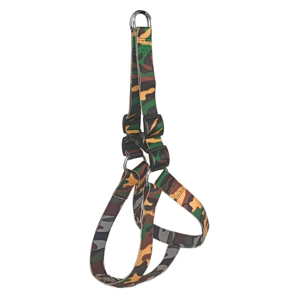 Köpek Göğüs Tasma Seti Dokuma 3 cm*70-90 cm Kamuflaj - 1