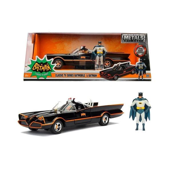 YUMURCAK TOYZ 9398259314R00 Batman 1966 Classic Batmobile 1 24 Kız Erkek Çocuk Oyuncak Eğitici Oyuncaklar ürün görseli