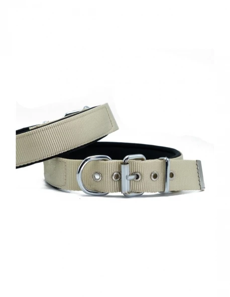 Softlu Köpek Boyun Tasması 3 cm 42 cm-50 cm Haki - 2