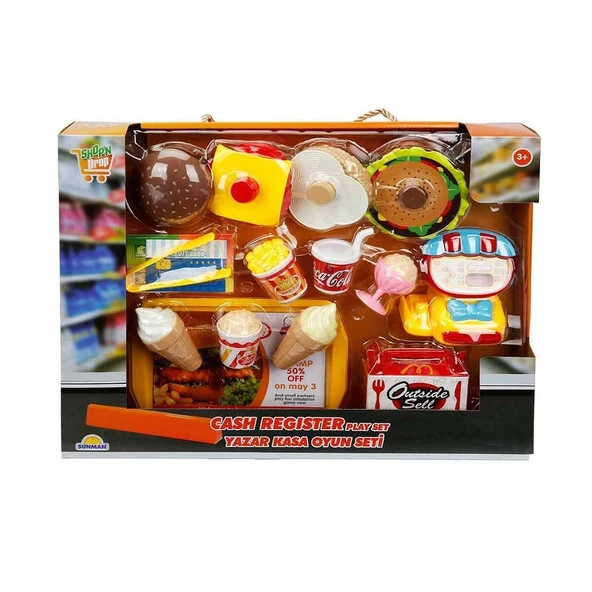 YUMURCAK TOYZ 2570 Mini Yazar Kasalı Alışveriş Seti -Sunman Kız Erkek Çocuk Oyuncak Eğitici Oyuncaklar - Resim 2