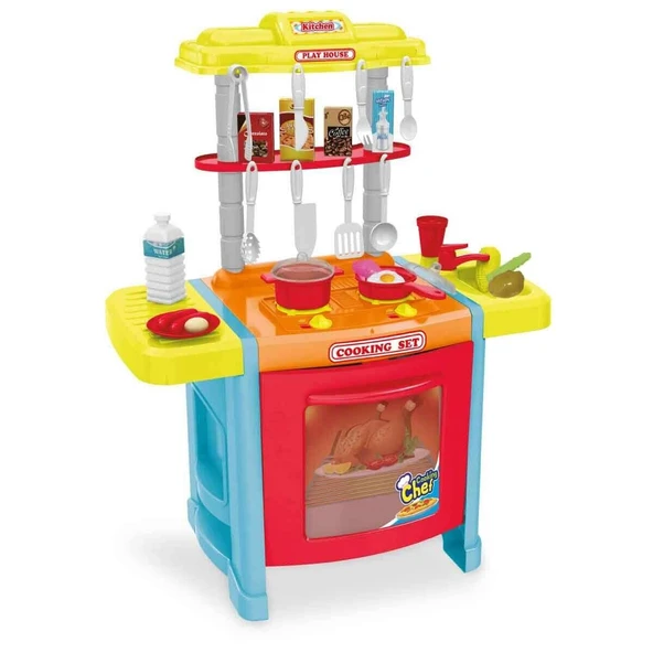 YUMURCAK TOYZ 92214 SUN-YFN-LCH-MUTFAK SET FIRIN OCAK 42PRÇ SES IŞIK BYK KUTU Kız Erkek Çocuk Oyuncak Eğitici Oyun - 1