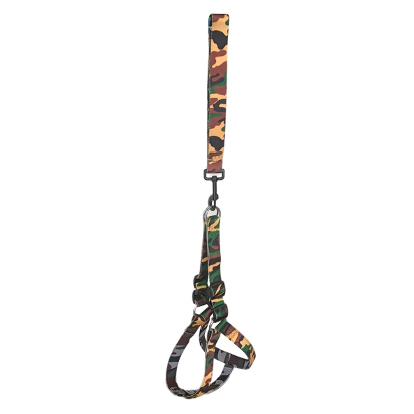 Köpek Göğüs Tasma Seti Dokuma 3 cm*70-90 cm Kamuflaj - 20