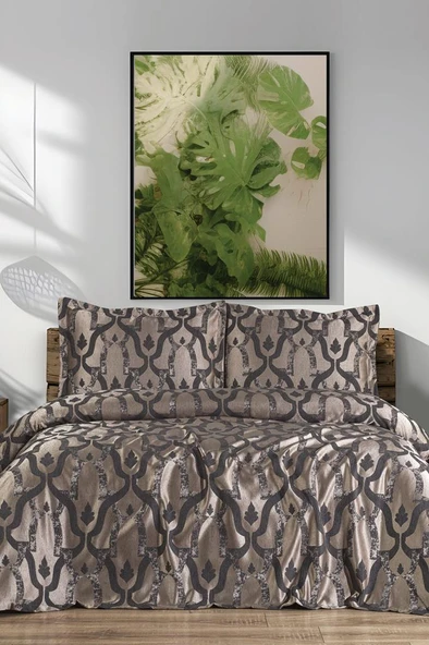 Kybele 3 Parça Çift Kişilik Pike Takımı 230x250 Antrasit ürün görseli