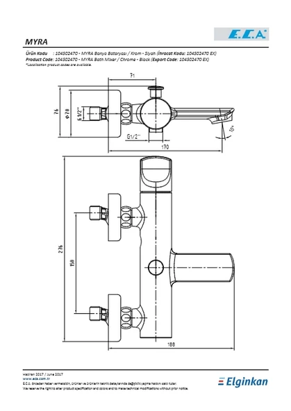 Eca Myra Banyo Bataryası Siyah - Resim 2