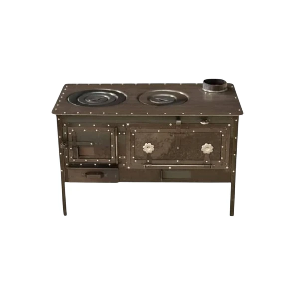 ALTAŞ  KALIN TABZON Kuzine SOBA 3 MM ÇOK AMAÇLI BAHÇE TİPİ KUZİNE SOBA ÖZEL EL YAPIMI SOBA - 3