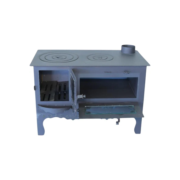 ŞEHZADE CAMLI ALTAŞ Kuzine SOBA 4 MM ÇOK AMAÇLI BAHÇE TİPİ KUZİNE SOBA ÖZEL EL YAPIMI SOBA - 3