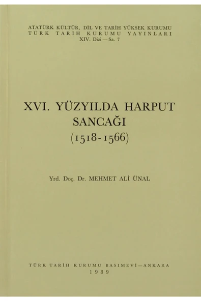 16. Yüzyılda Harput Sancağı (1518-1566) - Mehmet Ali Ünal ürün görseli 1