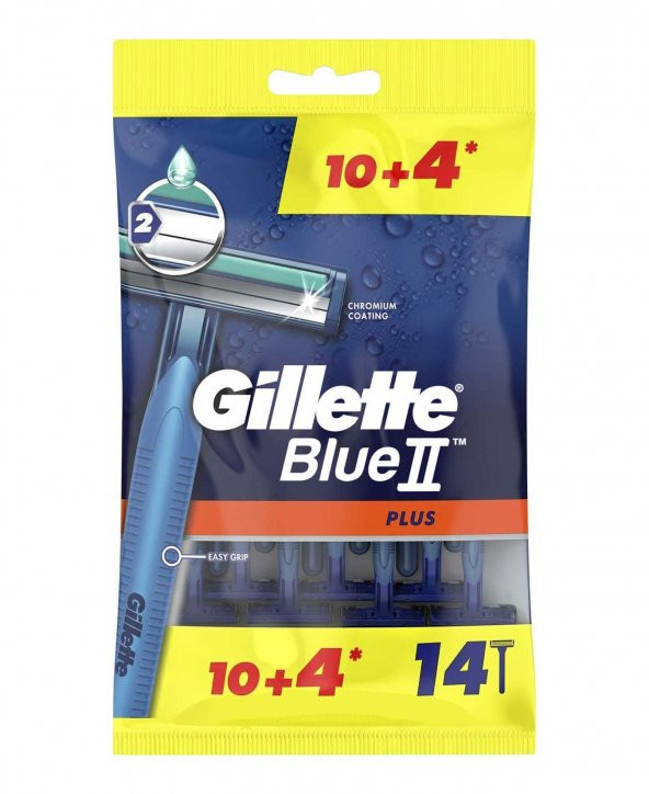 Gillette Blue2 Plus Kullan At Traş Bıçağı 10+4 Lü