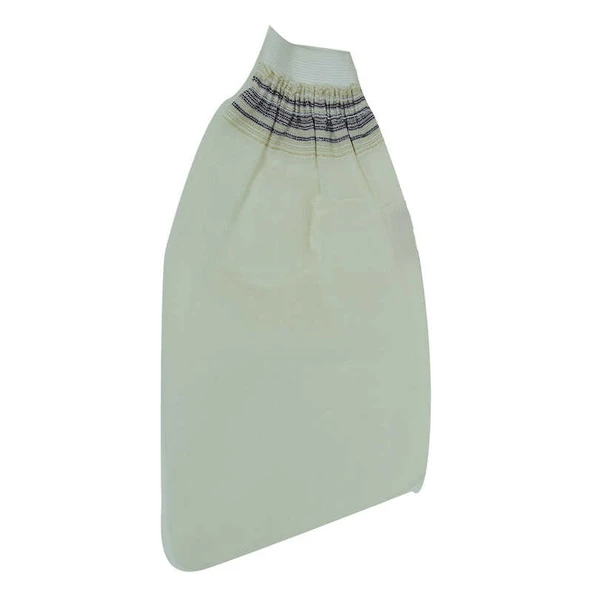 İpek Sırt ve Vücut Kesesi Lastikli Eldiven Beyaz 15x25 - Resim 9