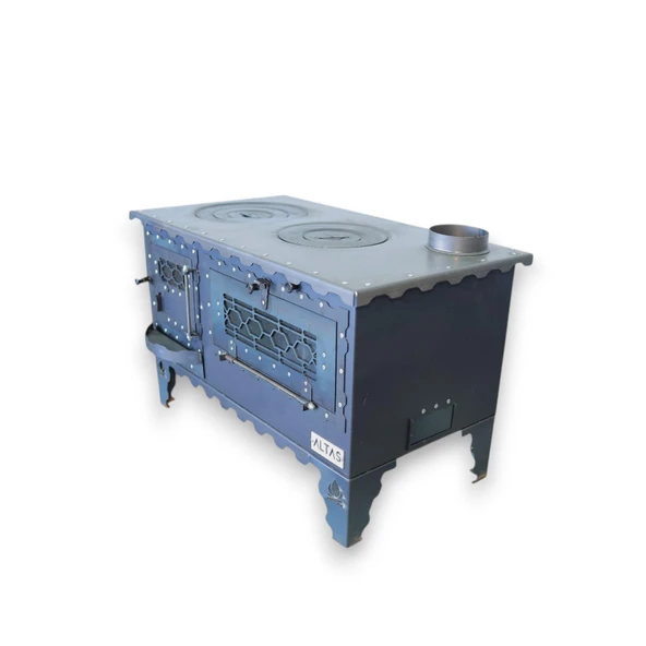 ALTAŞ CAMLI ALTAŞ Kuzine SOBA 4 MM ÇOK AMAÇLI BAHÇE TİPİ KUZİNE SOBA ÖZEL EL YAPIMI SOBA