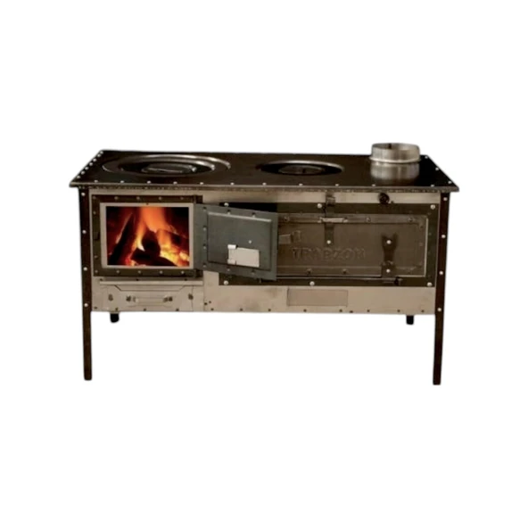 ALTAŞ TRABZON Kuzine SOBA 2 MM ÇOK AMAÇLI BAHÇE TİPİ KUZİNE SOBA ÖZEL EL YAPIMI SOBA - 3