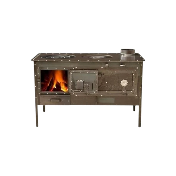 ALTAŞ  KALIN TABZON Kuzine SOBA 3 MM ÇOK AMAÇLI BAHÇE TİPİ KUZİNE SOBA ÖZEL EL YAPIMI SOBA - 2