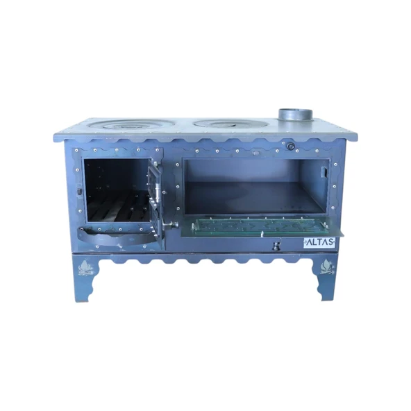 ALTAŞ CAMLI ALTAŞ Kuzine SOBA 4 MM ÇOK AMAÇLI BAHÇE TİPİ KUZİNE SOBA ÖZEL EL YAPIMI SOBA - 3